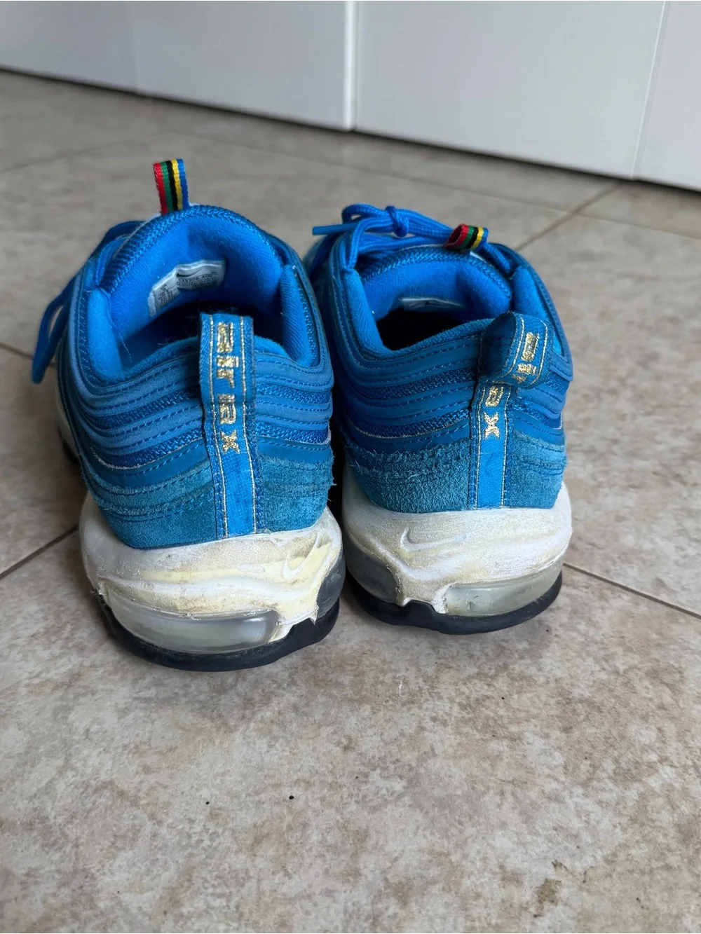 Nike Air Max 97 Blue with Gold Swoosh